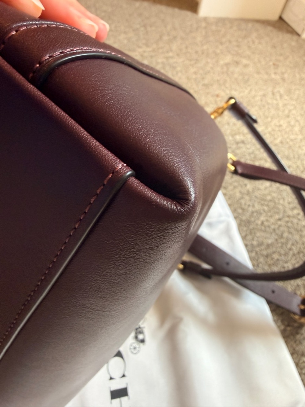 Coach Juliet Shoulder Bag Black Currant - Picture 7 of 12